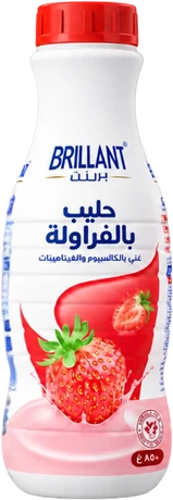 عبوة حليب برلنت بنكهة الفريز 850 مل